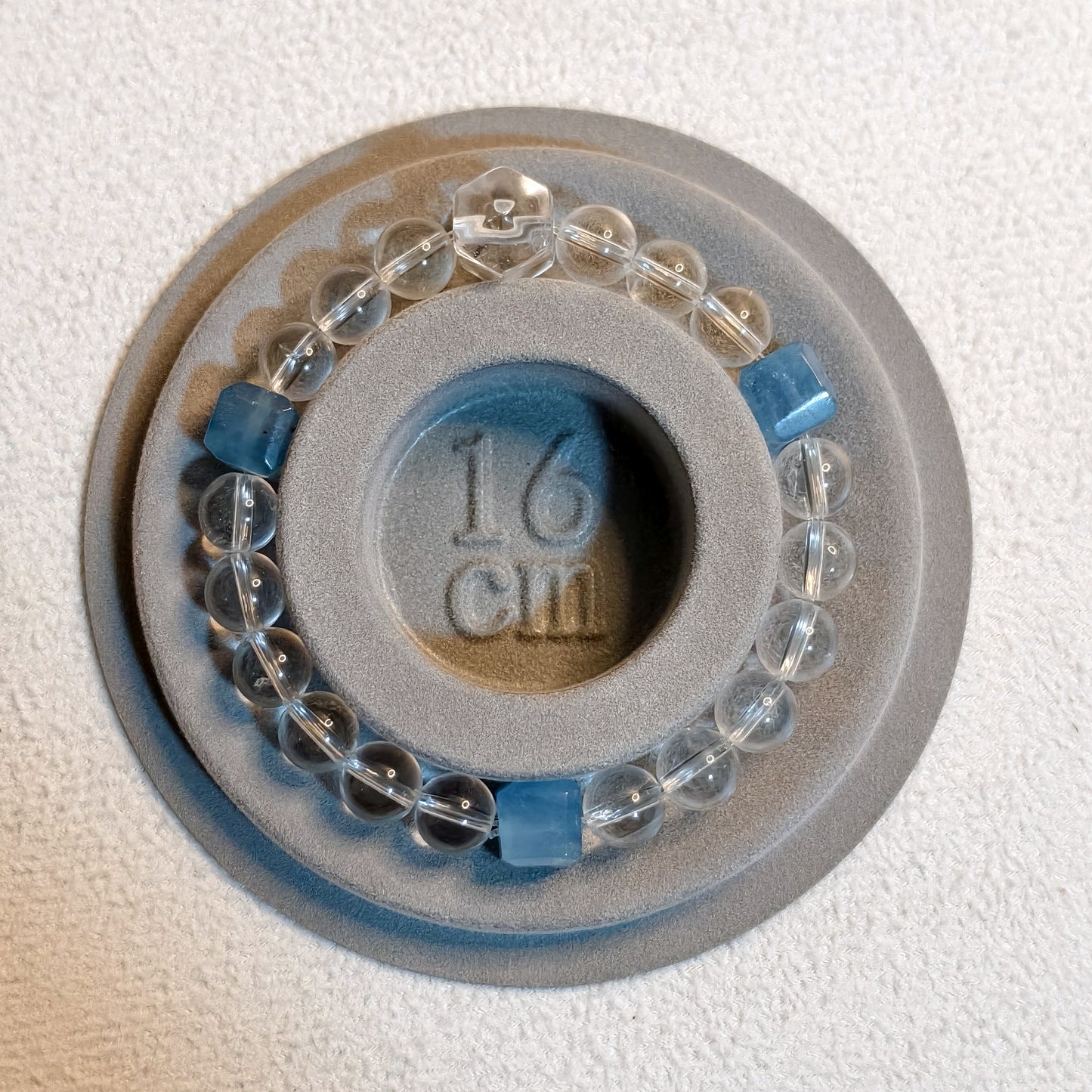 Natural Clear Quartz & Aquamarine Bracelet, Crystal Jewelry for Women, Unique Design Spiritual Accessory